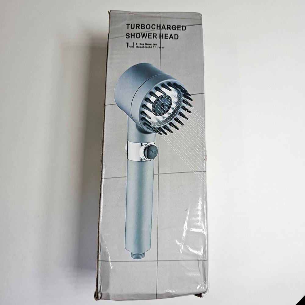 Turbocharged Shower Head Hand-held Spray Replacement 3 Modes Combo